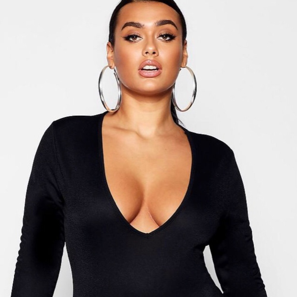L/S Plunging V Bodysuit